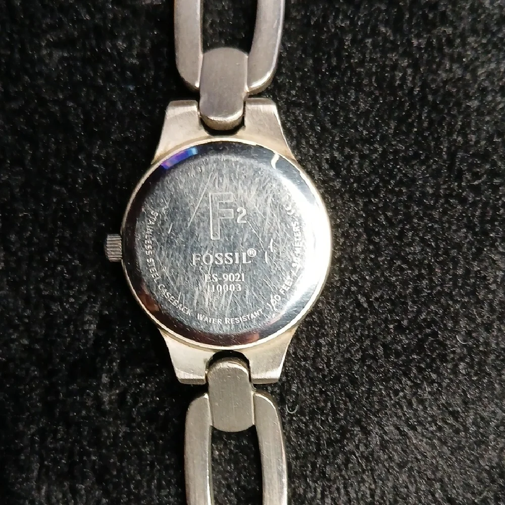 Bundle Of Fossil 2 Silver Watches with Blue Dial Es9090 Es9021 - Picture 14 of 14